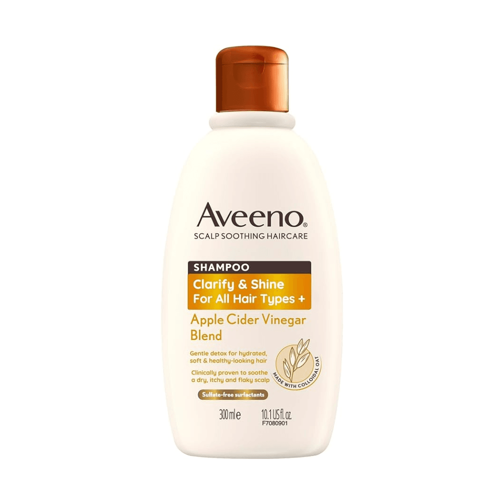 Aveeno Clarify and Shine Apple Cider Vinegar Scalp Soothing Shampoo for all Hair Types 300ml