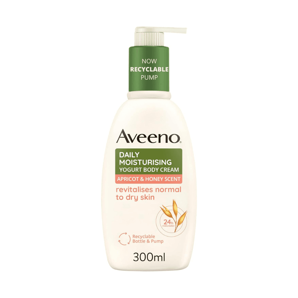 AVEENO DAILY MOISTURISING YOGURT BODY CREAM APRICOT & HONEY SCENT 300ML