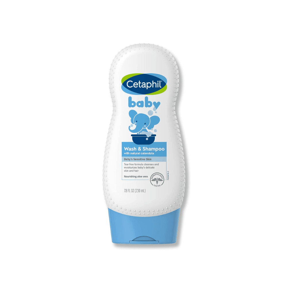 Cetaphil Baby Wash & Shampoo With Natural Calendula For Sensitive Skin 230ml