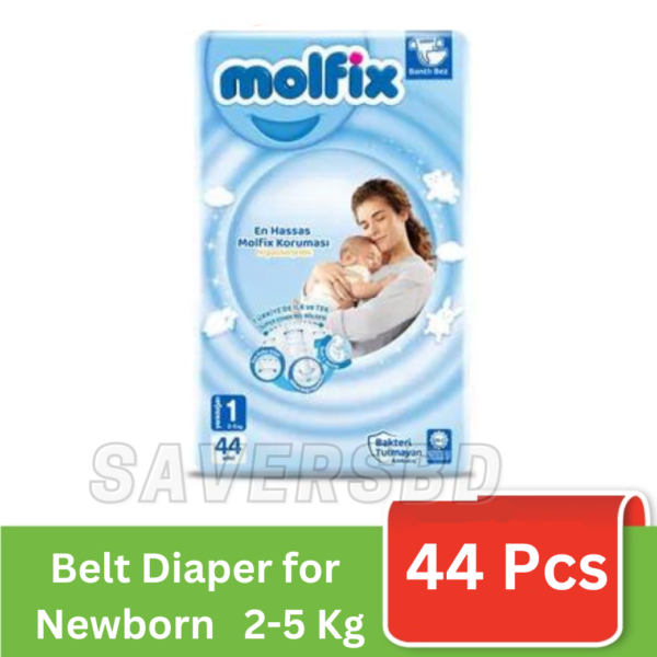 Molfix Twin Newborn Belt 2-5 Kg 44 Pcs