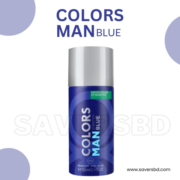 Benetton Colors Man Blue Deodorant Body Spray - Image 2