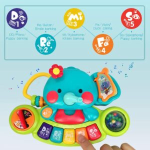 HOLA TOYS 3135 Musical Instrument Toy Baby Kids Elephant Keyboard Piano for baby gifts