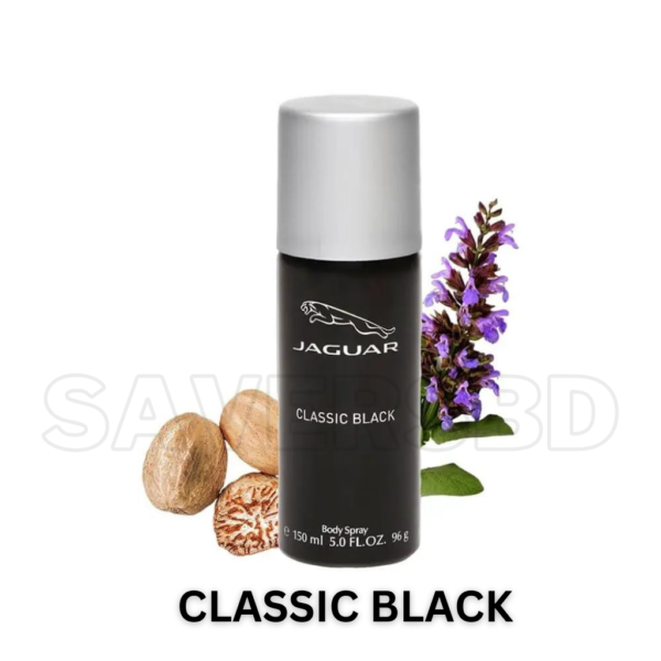 Jaguar Men’s Classic Black Body Spray - Image 2