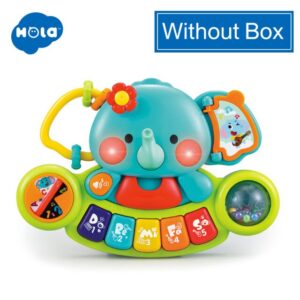 HOLA TOYS 3135 Musical Instrument Toy Baby Kids Elephant Keyboard Piano for baby gifts