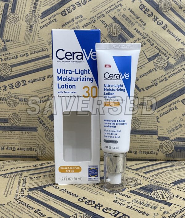 Cerave Ultra-Light Moisturizing Face Lotion With Sunscreen Spf 30 50ml - Image 3