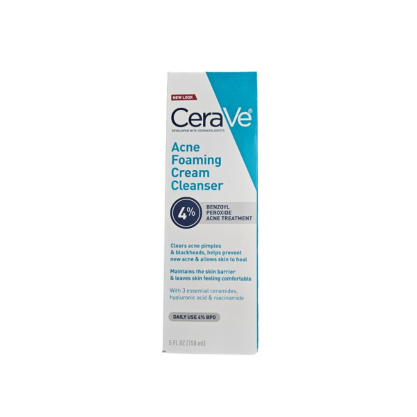 CeraVe Acne Foaming Cream Cleanser 4% Benzoyl Peroxide 150ml