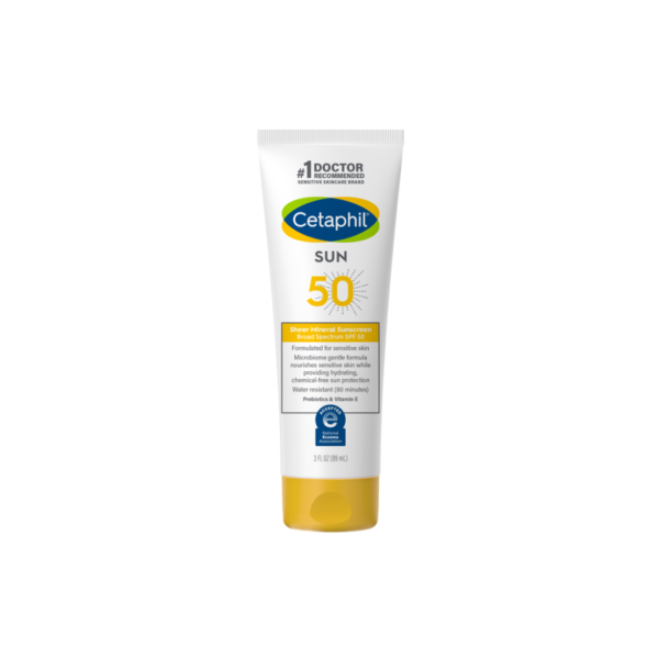 Cetaphil Sheer Mineral Sunscreen Broad Spectrum SPF 50 For Sensitive Skin 89ml