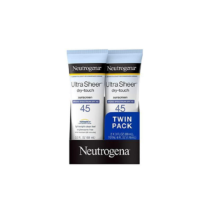 2x Neutrogena Ultra Sheer Dry-touch SPF 45 Broad Spectrum Sunscreen Lightweight 88ml