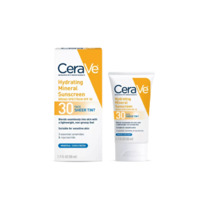 CeraVe Hydrating Mineral Sunscreen SPF 30 Face Sheer Tint 50ml