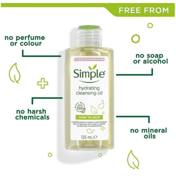 SIMPLE hydrating cleansing oil 125ml - Image 2