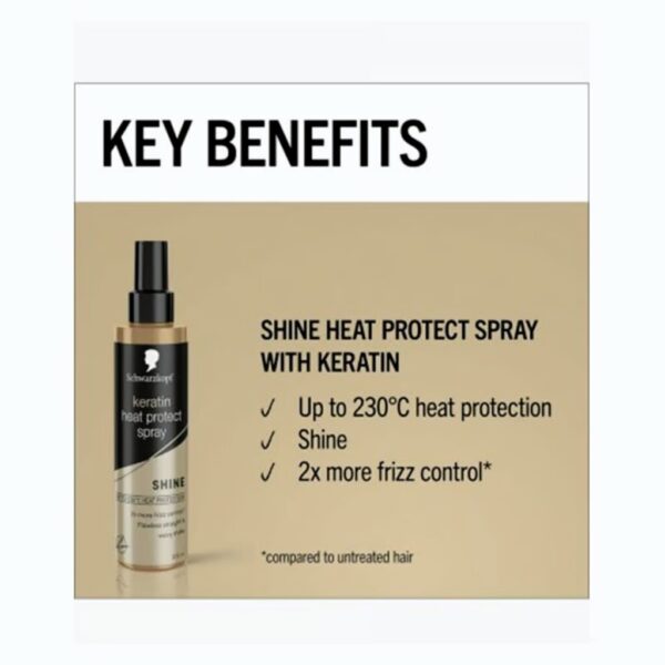 Schwarzkopf Styling Keratin Heat Spray 200ml - Image 2