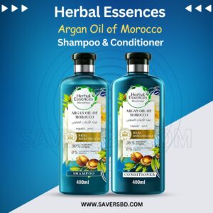 Herbal Essences Argan Oil of Morocco SHAMPOO- For Hair Repair and No Frizz- No Paraben No Colorants