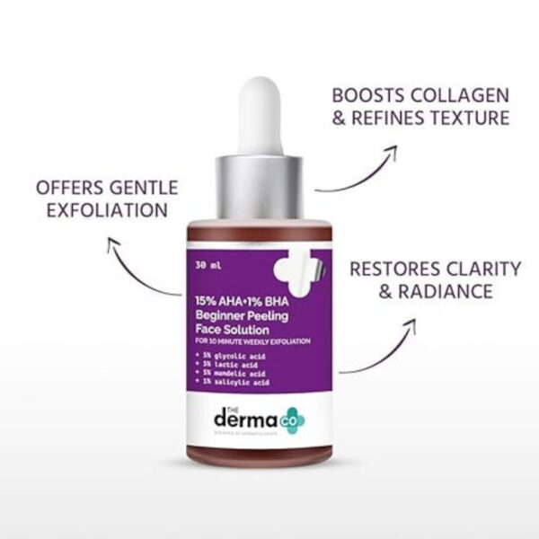The Derma Co. 15% AHA + 1% BHA Beginner Face Peeling Solution - Image 2