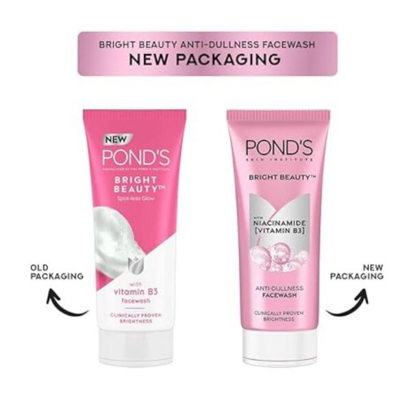 Ponds Bright Beauty Anti-Dullness Facewash with Vitamin B3 - Image 2
