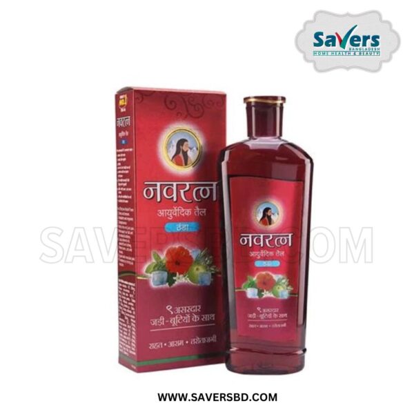 Navratna Ayurvedic cool hair oil with 9 herbal ingredients, 100ml