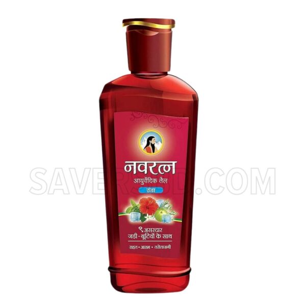 Navratna Ayurvedic cool hair oil with 9 herbal ingredients, 100ml - Image 3