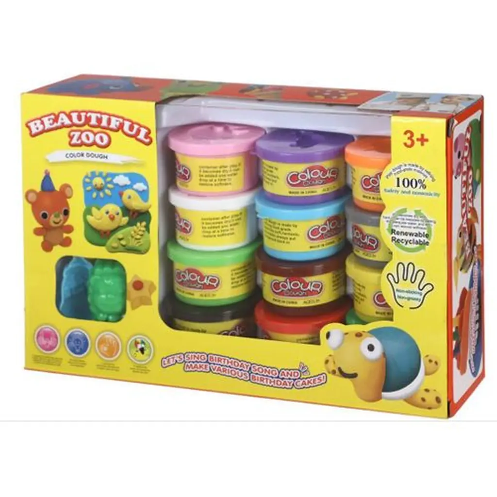 12 Pcs Multicolor Color Clay Dough Play Dough - Image 2