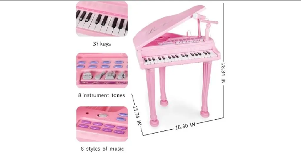 Baoli Pink Princess Electric Piano - Image 3