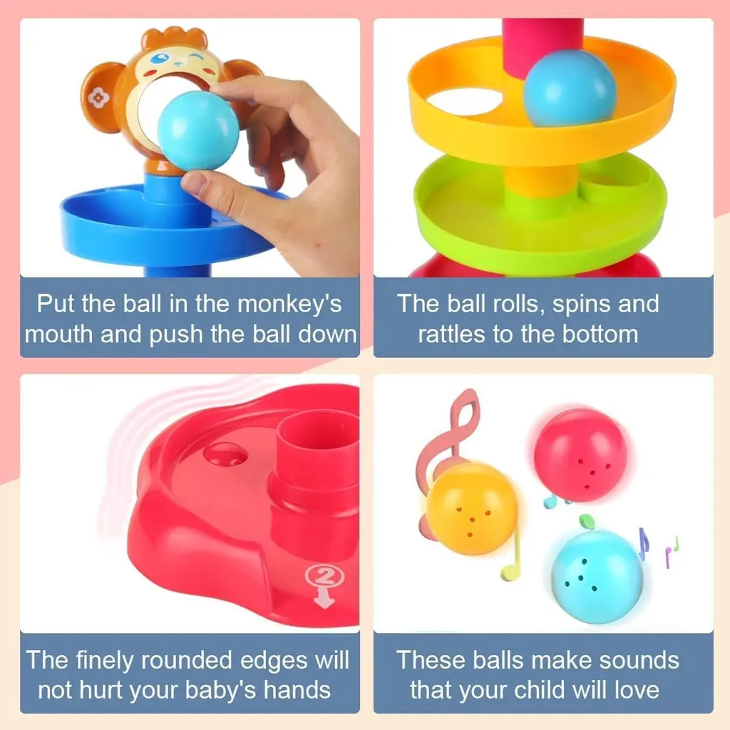 ECVV Ball Drop and Roll Swirling Tower for Baby - Image 3