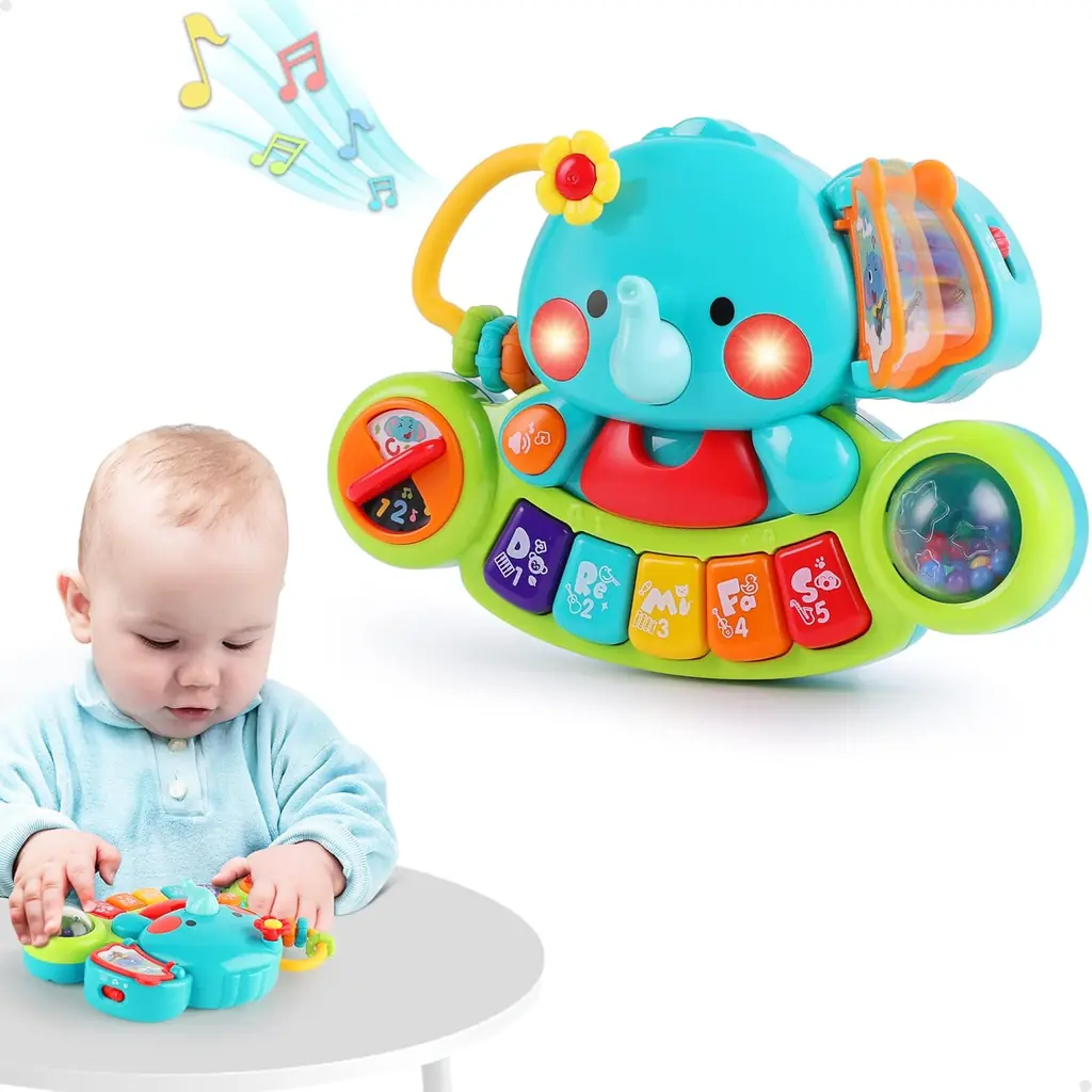 Hola 2-in-1 Musical Elephant Keyboard - Image 3